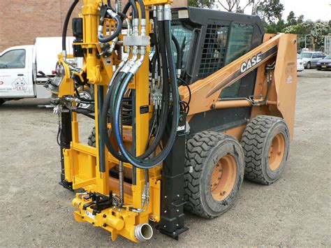 drilling a water well with a skid steer|deep hole drilling skid steer.